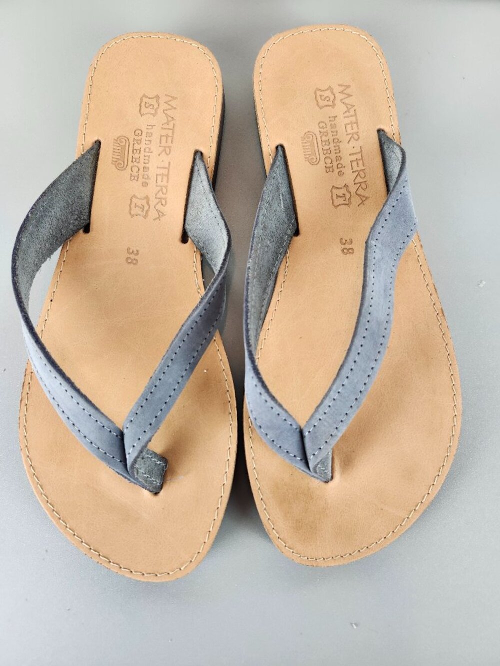 Mater Terra Leather Sandals Handmade in Greece Size EU38 (US7.5)